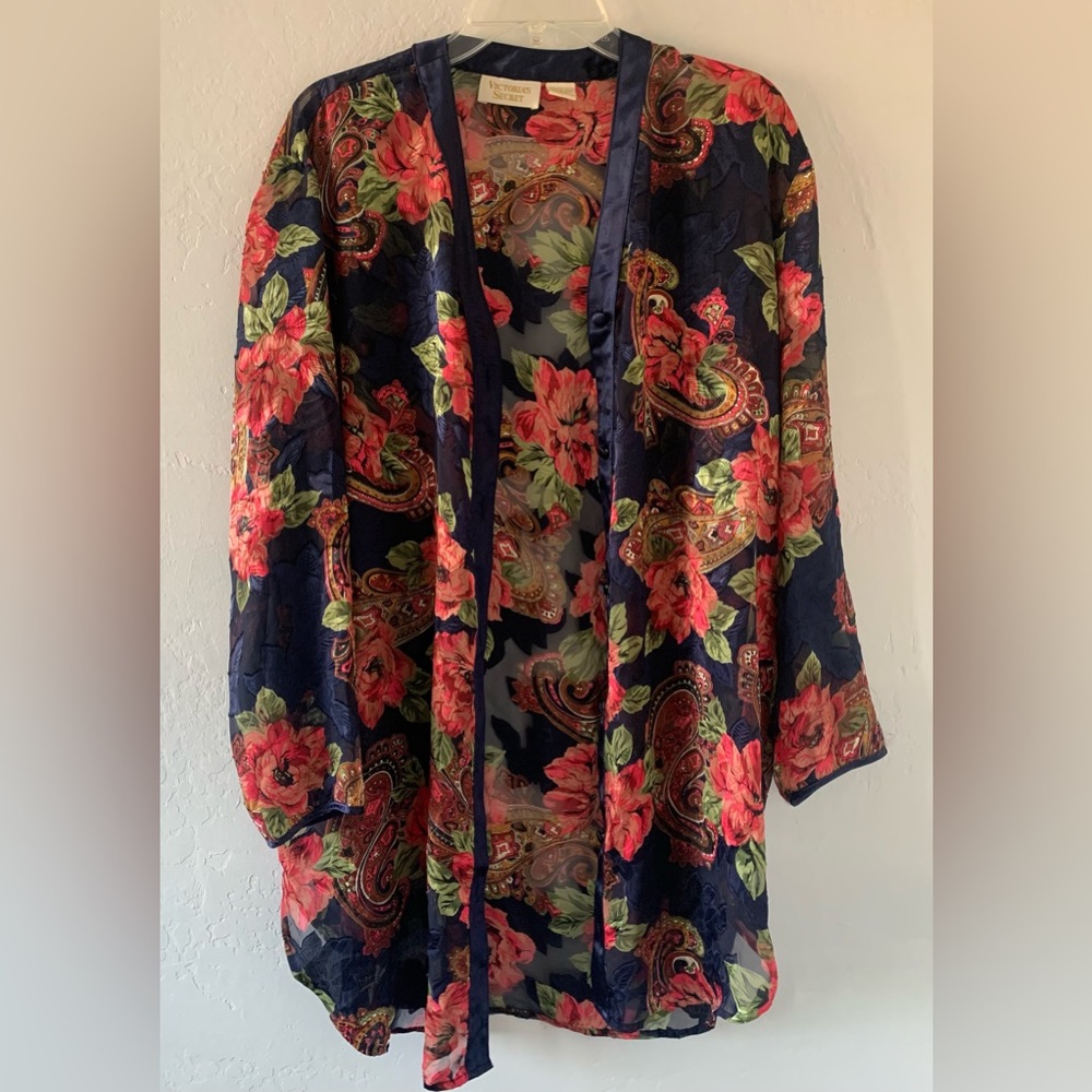 Robe Vintage Victoria's Secret à Manches Dolman - Taille M/L Imprimé Floral - Occasion Bon état